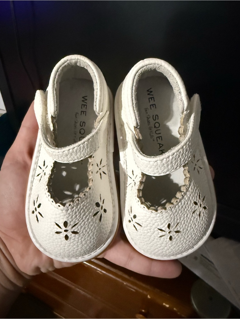 Wee Squeak White Baby Mary Jane Shoes NWOTS
